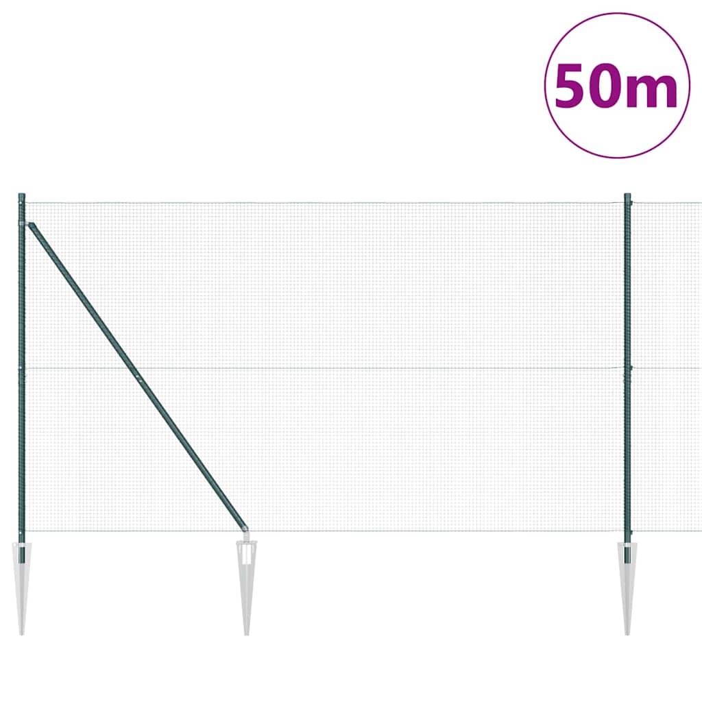 Zavareno žičano ograđivanje s bodljama 50 x 1,5 m Zelena Mreža
