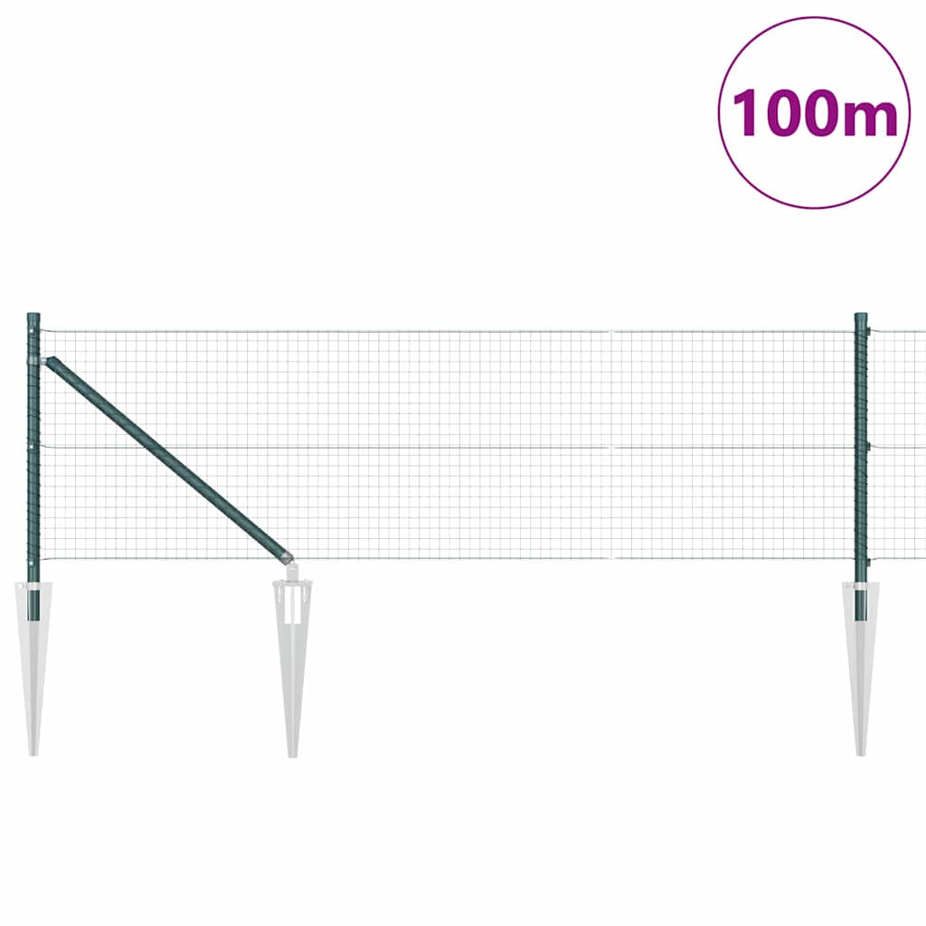 Zavareno žičano ograđivanje s bodljama 100 x 0,4 m Zelena Mreža