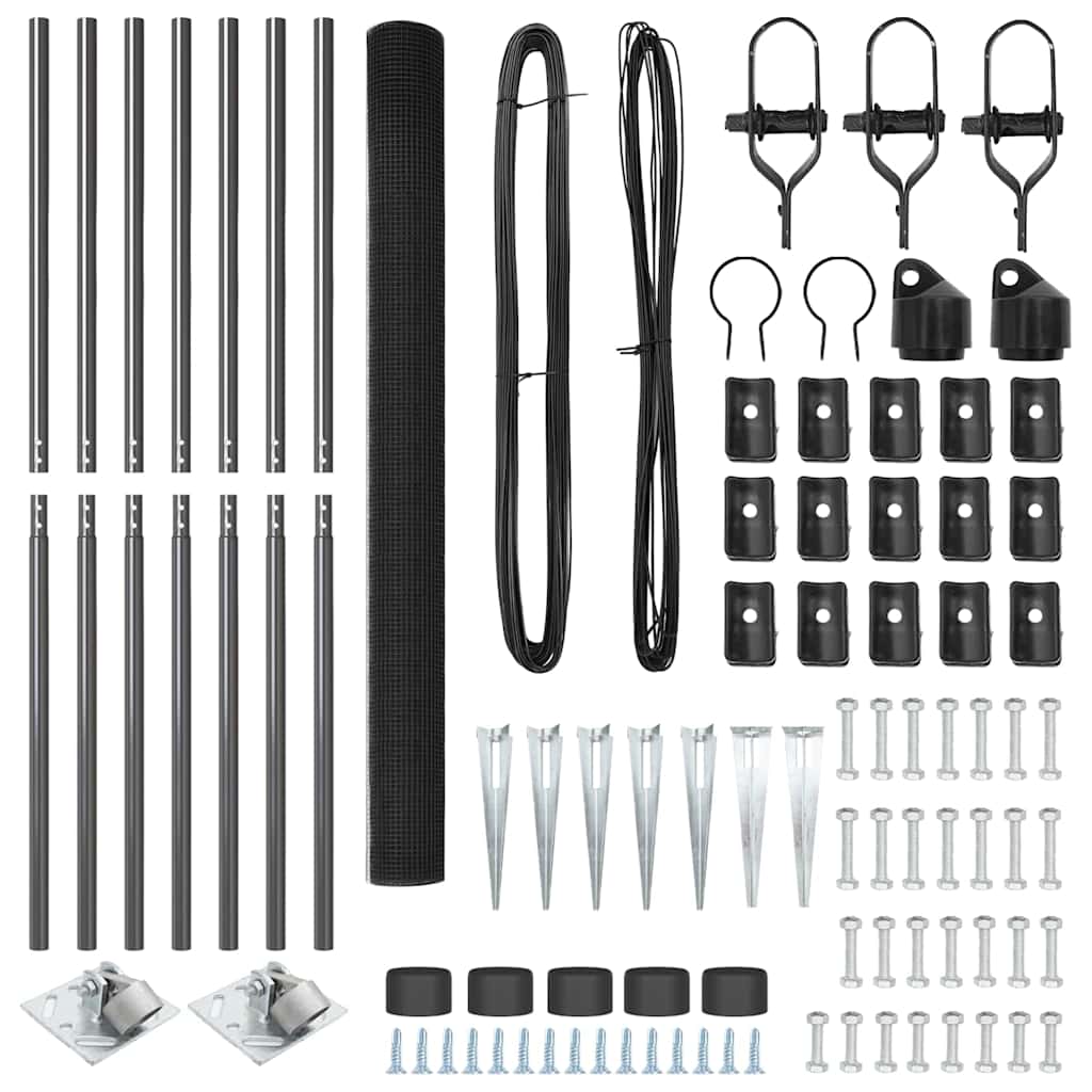 Zavareno žičano ograđivanje s bodljama 11 x 1,5 m Siva Mreža