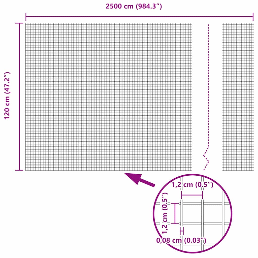 Zavareno žičano ograđivanje s bodljama 25 x 1,2 m Siva Mreža