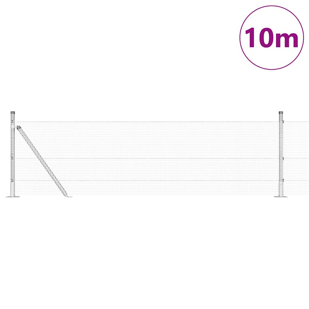 Zavareno žičano ogradno mreža s betonskom podlogom 10 x 0,6 m