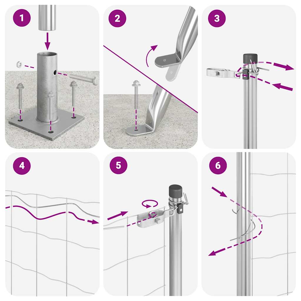 Zavareno žičano ogradno mreža s betonskom podlogom 25 x 0,5 m