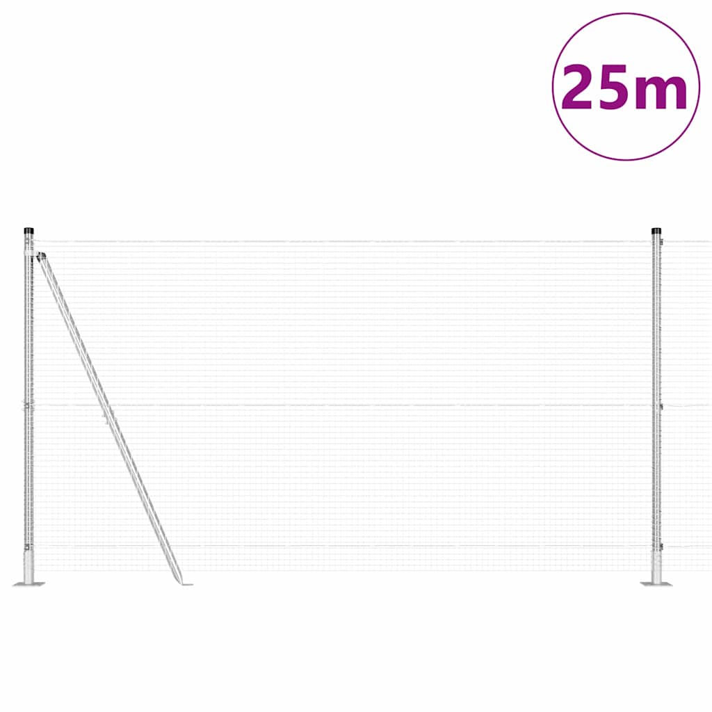 Zavareno žičano ogradno mreža s betonskom podlogom 25 x 1,2 m