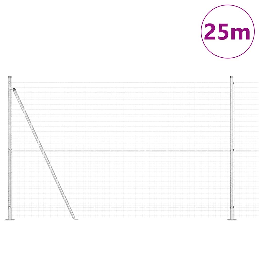 Zavareno žičano ogradno mreža s betonskom podlogom 25 x 1,4 m