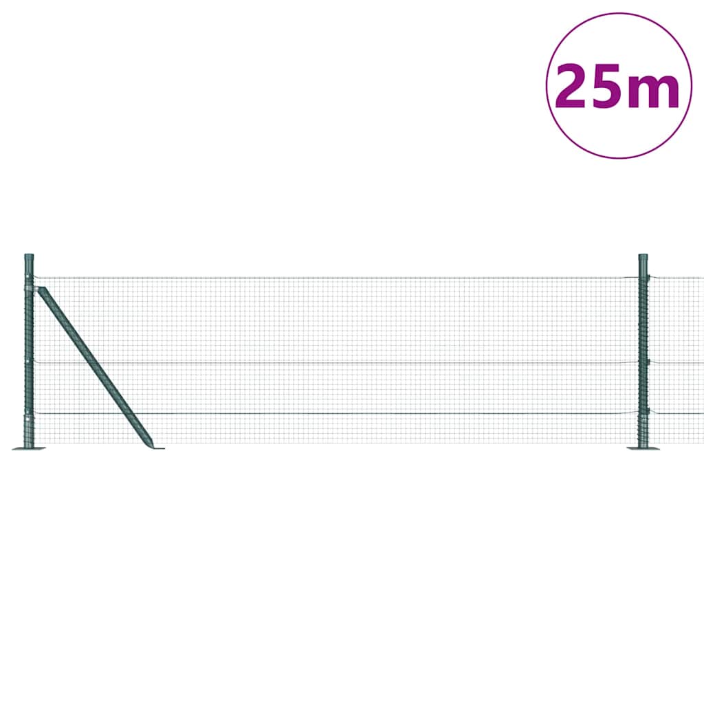 Zavareno žičano ogradno mreža s betonskom podlogom 25 x 0,6 m