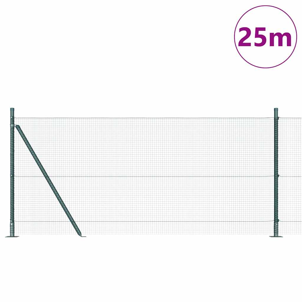 Zavareno žičano ogradno mreža s betonskom podlogom 25 x 1 m