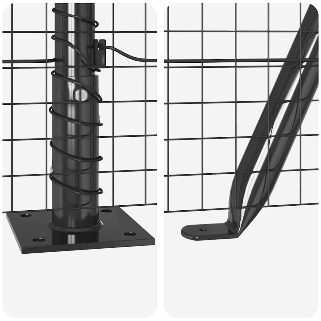 Zavareno žičano ogradno mreža s betonskom podlogom 25 x 1,5 m