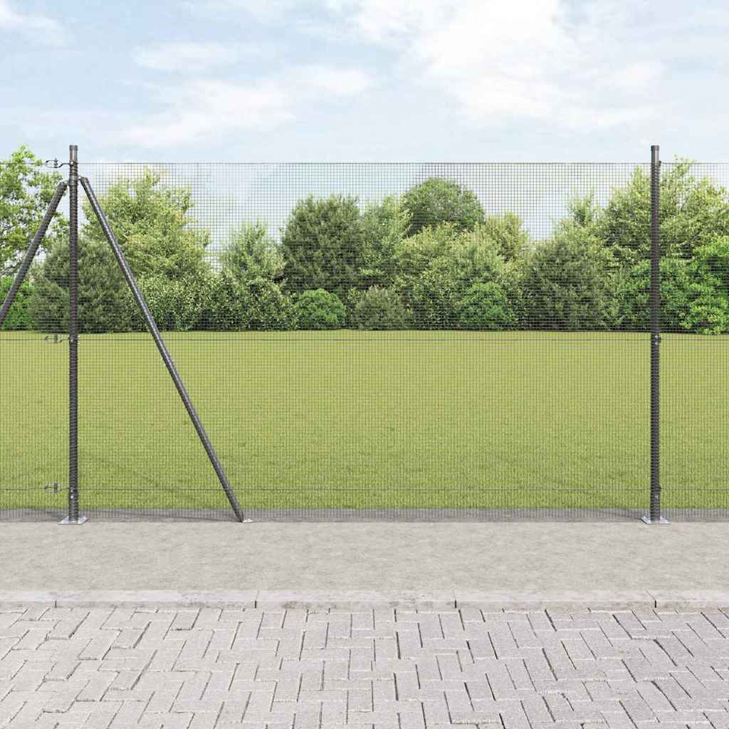 Zavareno žičano ogradno mreža s betonskom podlogom 25 x 1,6 m
