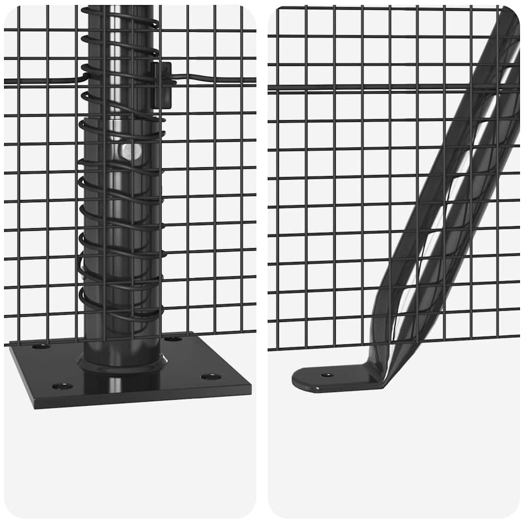 Zavareno žičano ogradno mreža s betonskom podlogom 50 x 1,2 m
