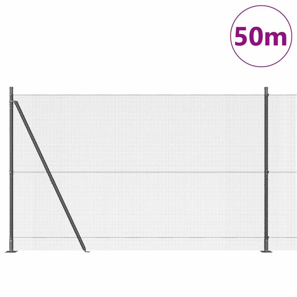 Zavareno žičano ogradno mreža s betonskom podlogom 50 x 1,4 m
