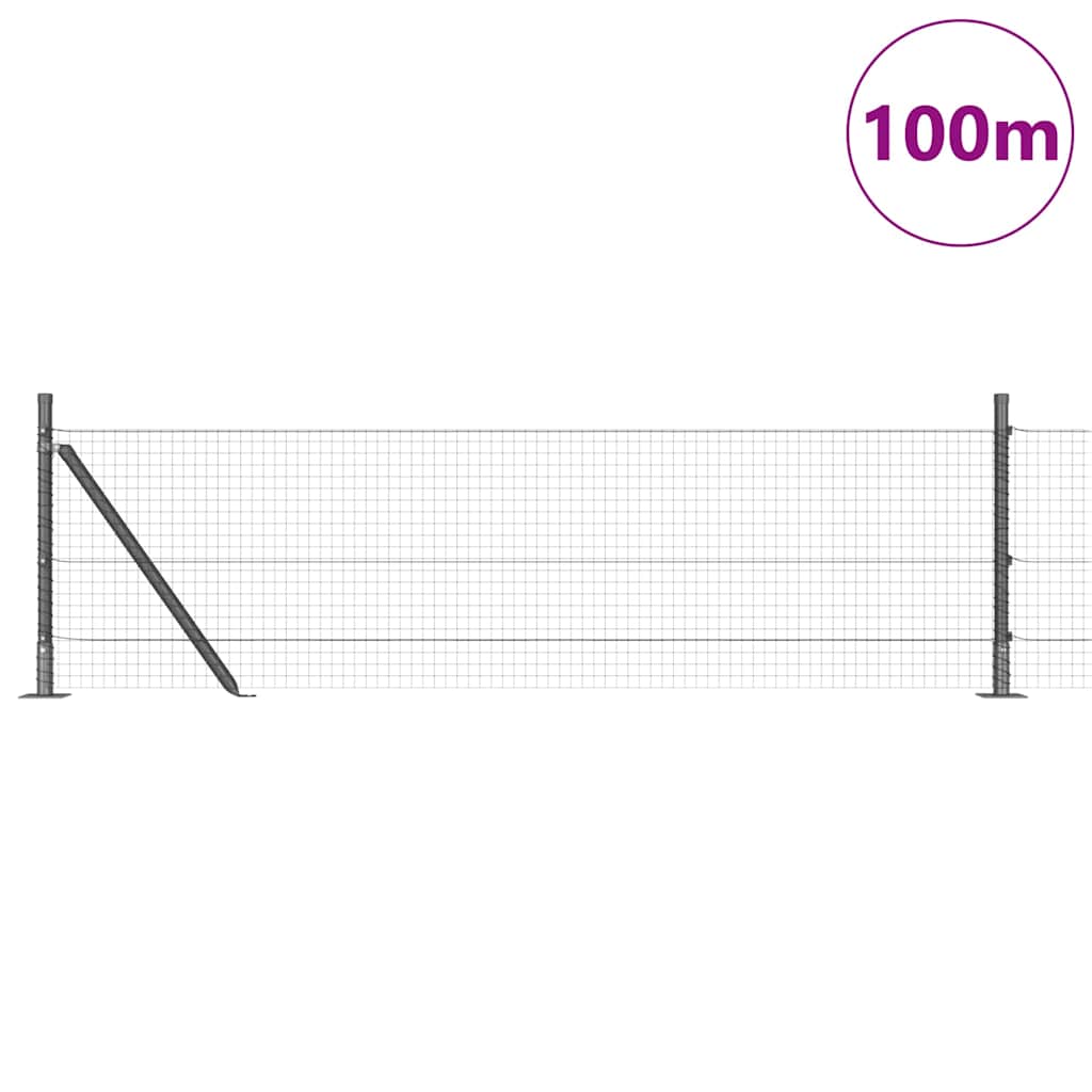 Zavareno žičano ogradno mreža s betonskom podlogom 100 x 0,4 m