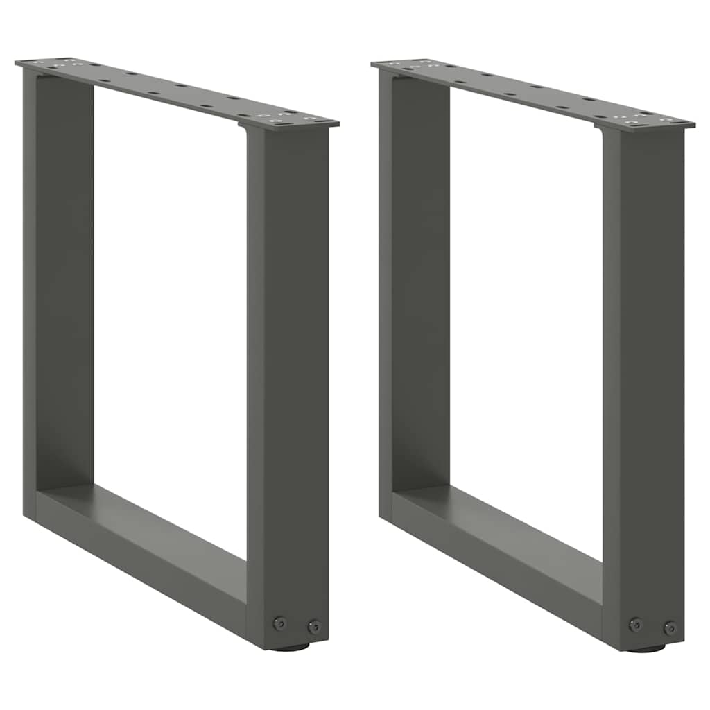 Noge za klub stolić U-oblik 2 kom antracit 50 x (42-43) cm čelik