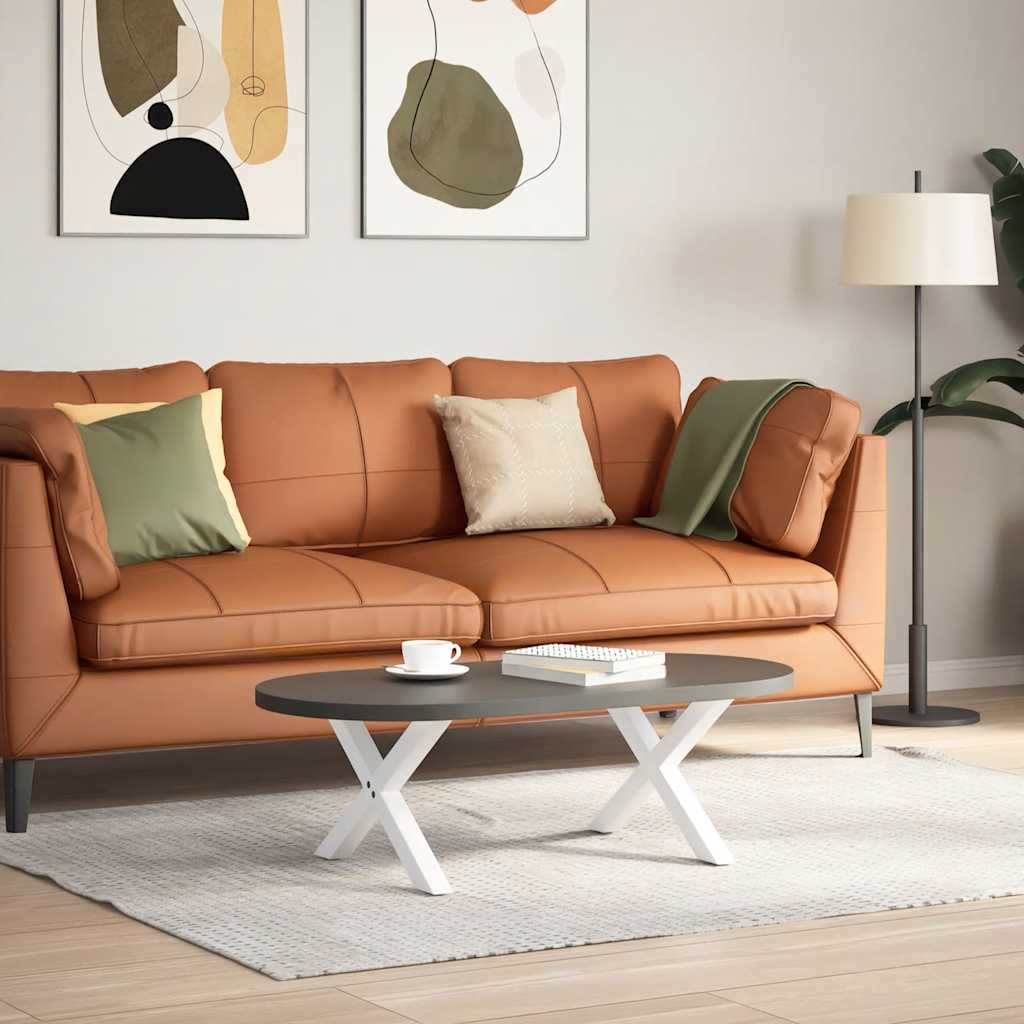Noge za klub stolić u obliku slova X, 2 kom, bijele, 50 x (30-31) cm, čelik