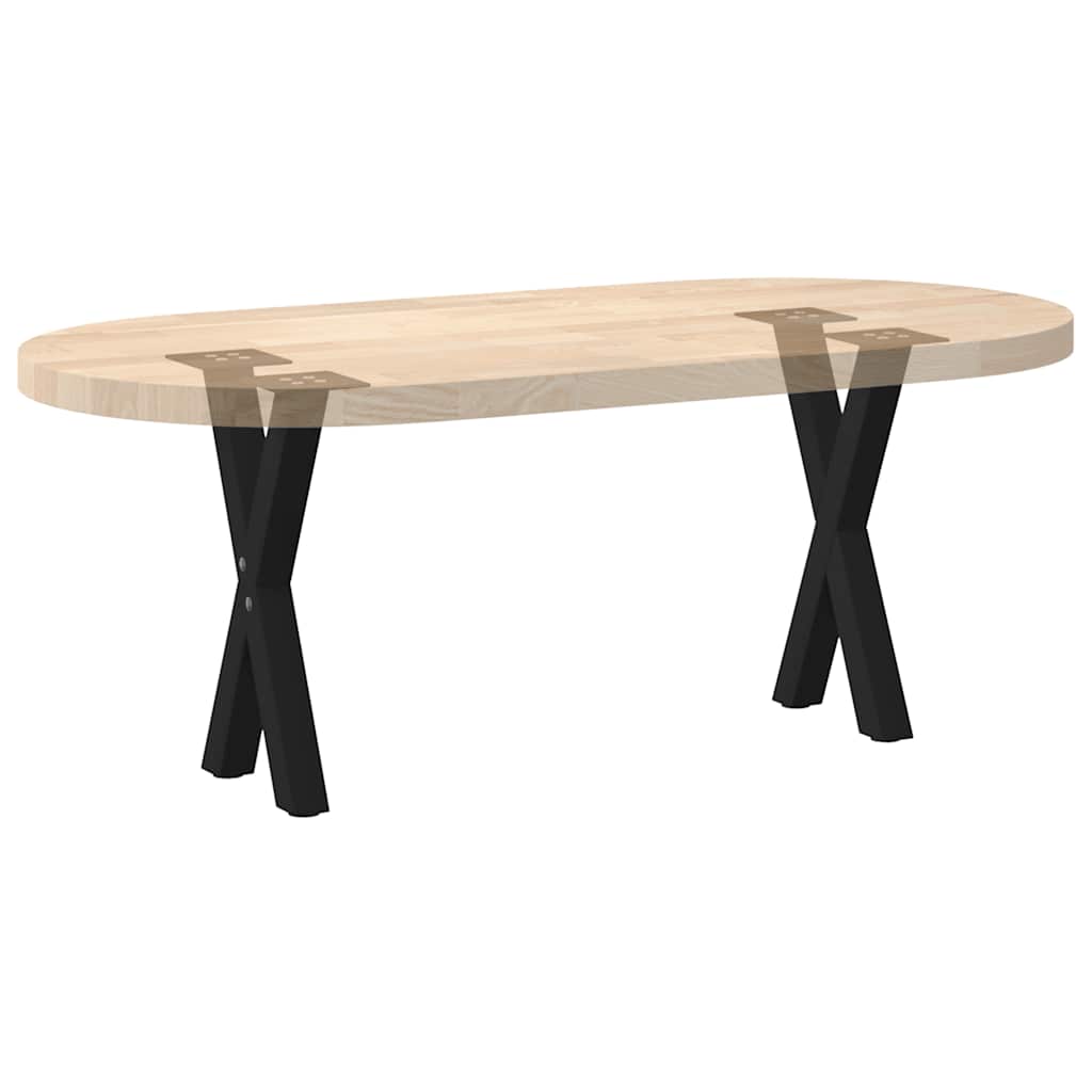 Noge za klub stolić u obliku slova X, 2 kom, crne, 38 x (42-43) cm, čelik