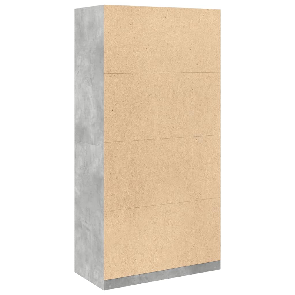 Ormar siva boja betona 100 x 50 x 200 cm od konstruiranog drva