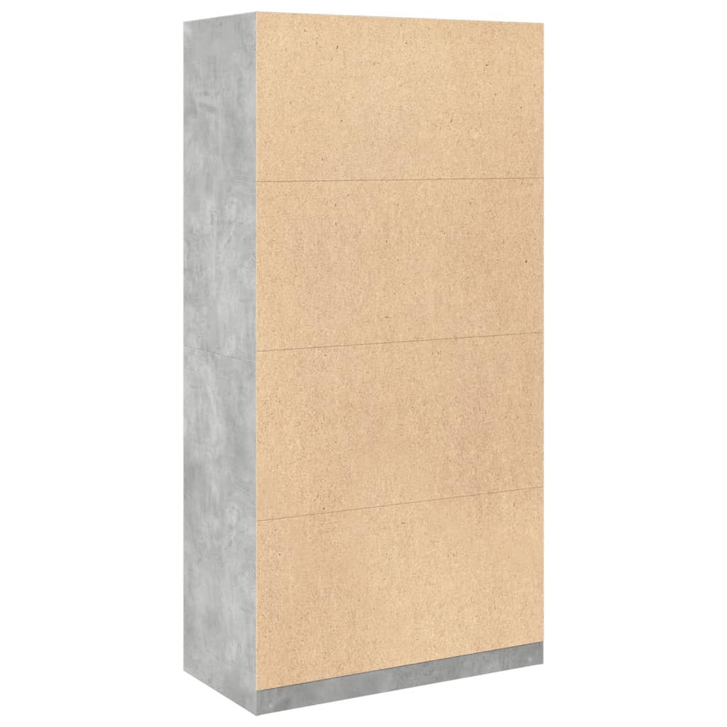 Ormar siva boja betona 100 x 50 x 200 cm od konstruiranog drva