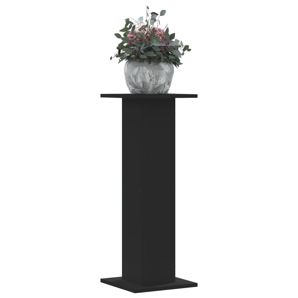 Stalci za biljke 2 kom crni 30 x 30 x 80 cm konstruirano drvo