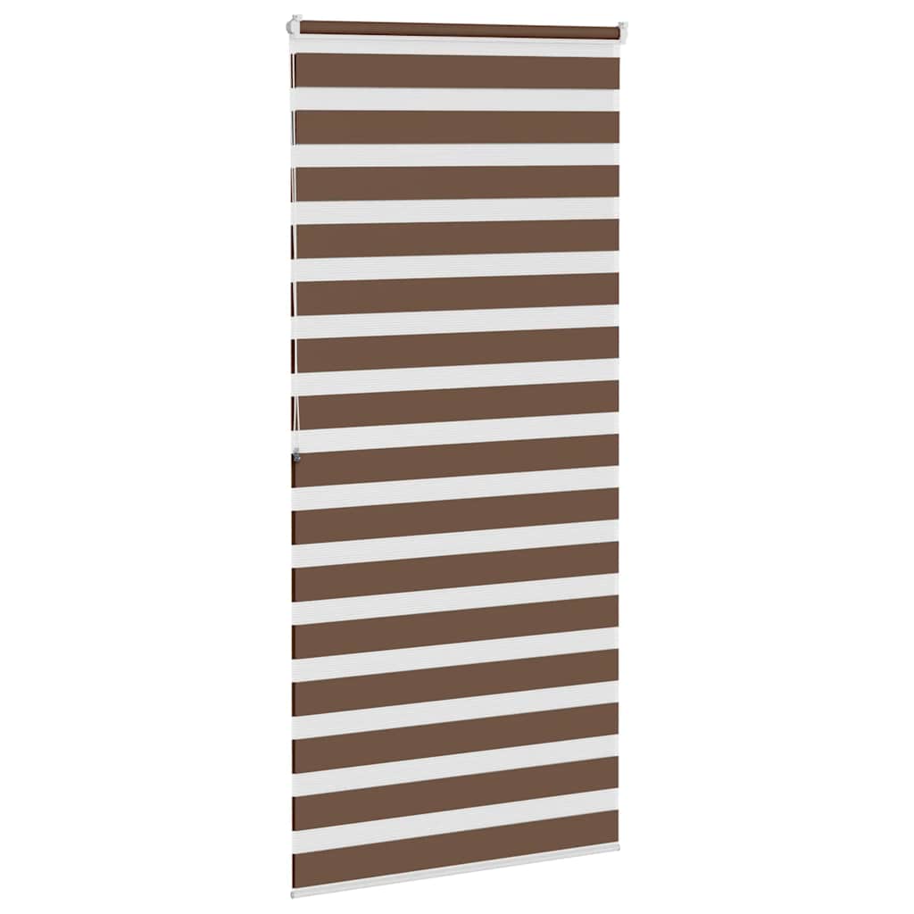 Zebra zavjesa Smeđa 100x200 cm Širina tkanine 95,9 cm Poliester