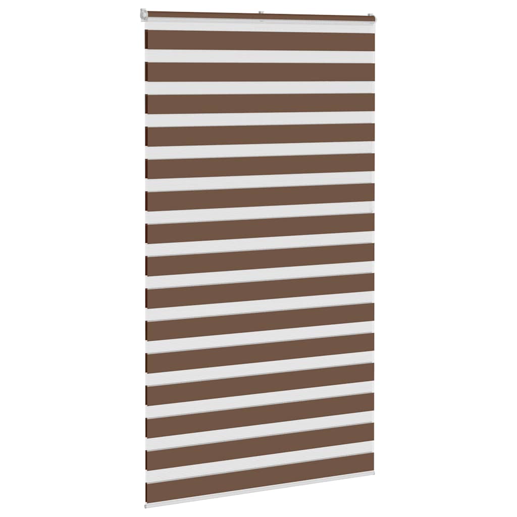 Zebra zavjesa Smeđa 125x200 cm Širina tkanine 120,9 cm Poliester