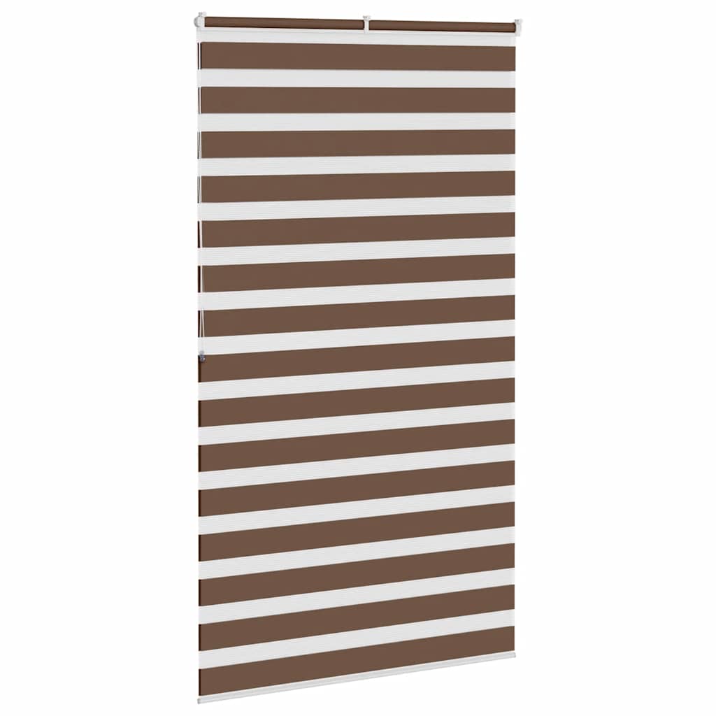 Zebra zavjesa Smeđa 130x200 cm Širina tkanine 125,9 cm Poliester