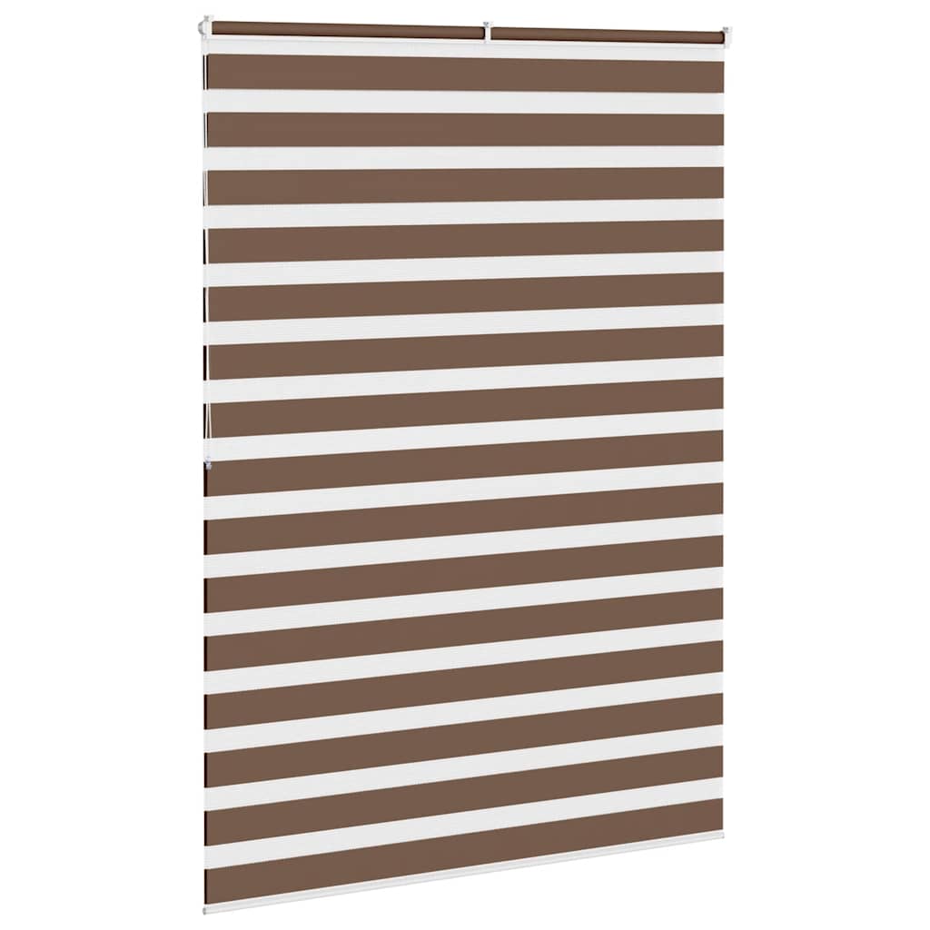 Zebra zavjesa Smeđa 160x200 cm Širina tkanine 155,9 cm Poliester