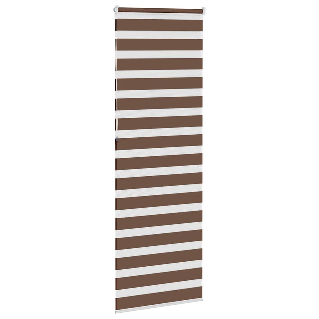 Zebra zavjesa Smeđa 80x230 cm Širina tkanine 75,9 cm Poliester