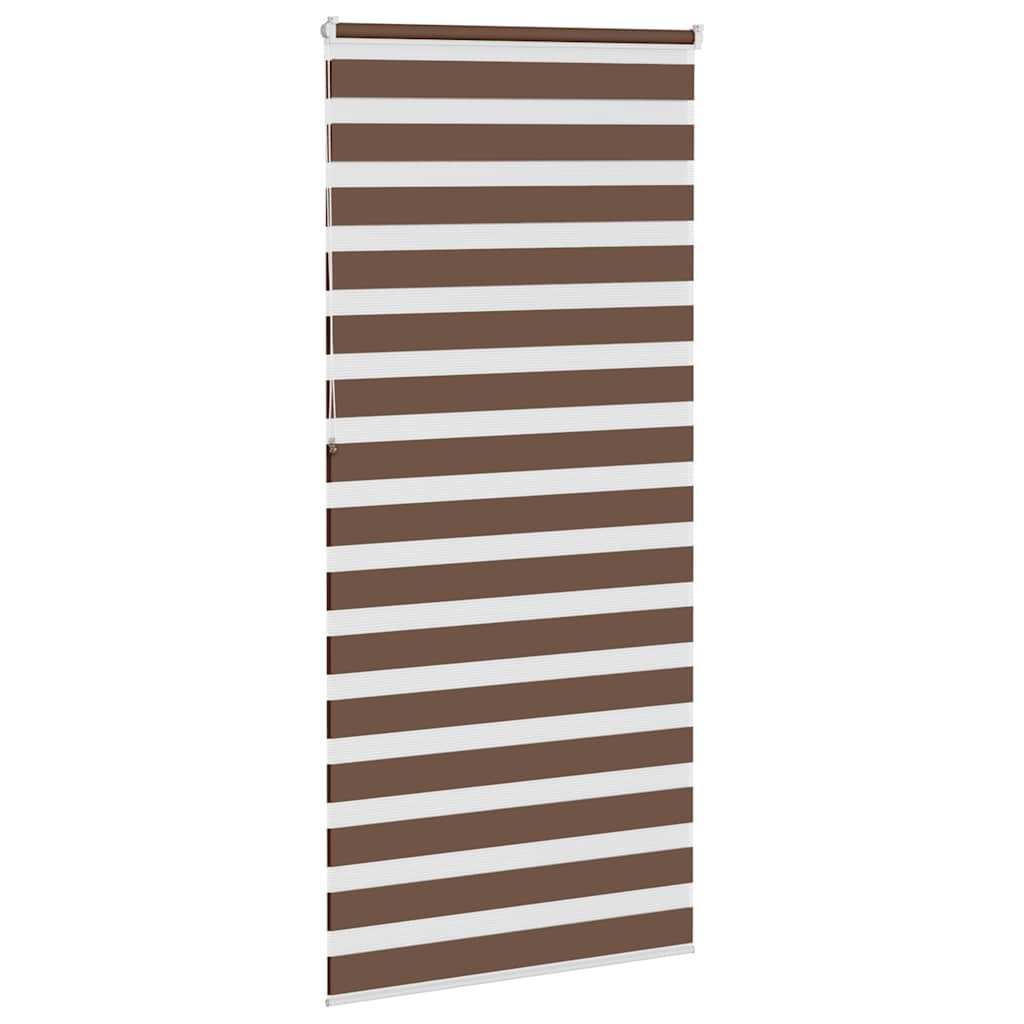 Zebra zavjesa Smeđa 110x230 cm Širina tkanine 105,9 cm Poliester