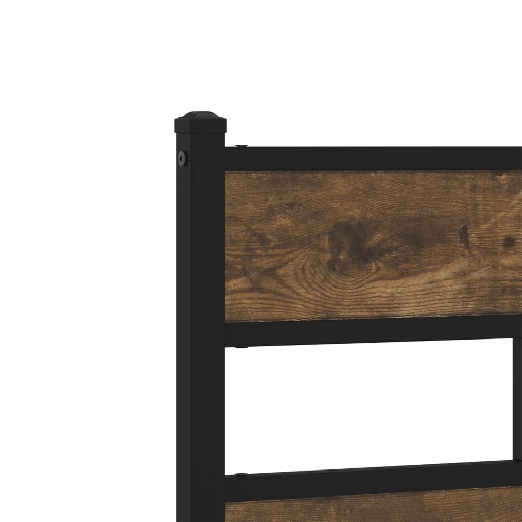 Metalni okvir kreveta bez madraca boja hrasta 183x213 cm