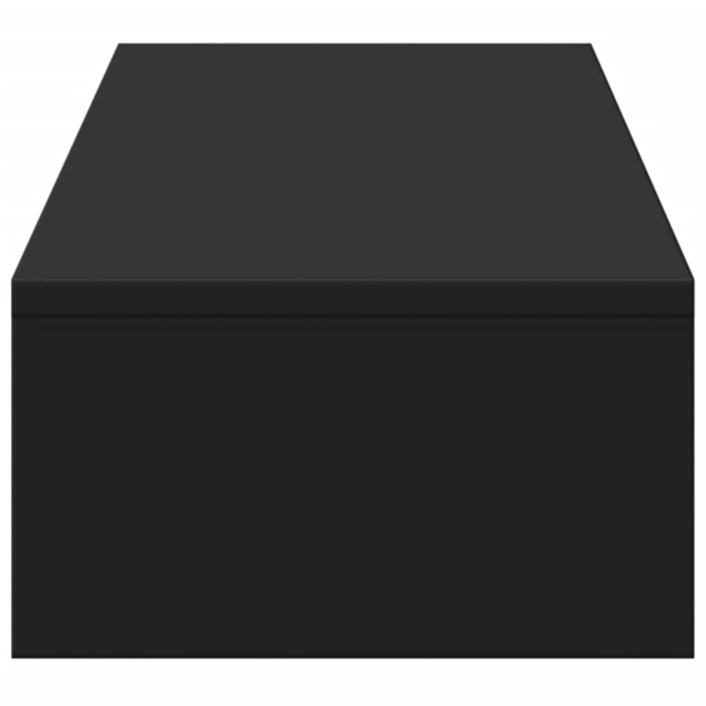 Stalak za monitor s ladicama crni 100 x 27 x 15 cm drveni