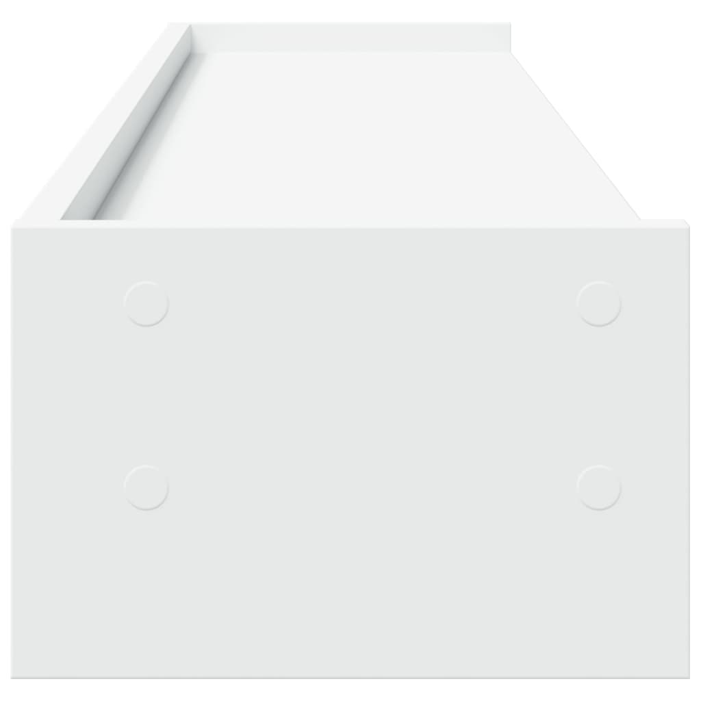 Stalak za monitor bijeli 100x24x16 cm od konstruiranog drva