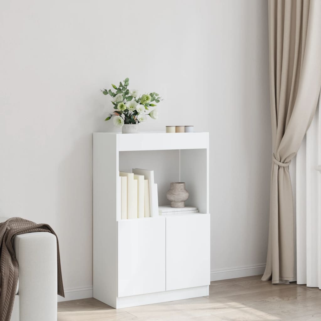 Visoka komoda bijela 63x33x100 cm od konstruiranog drva