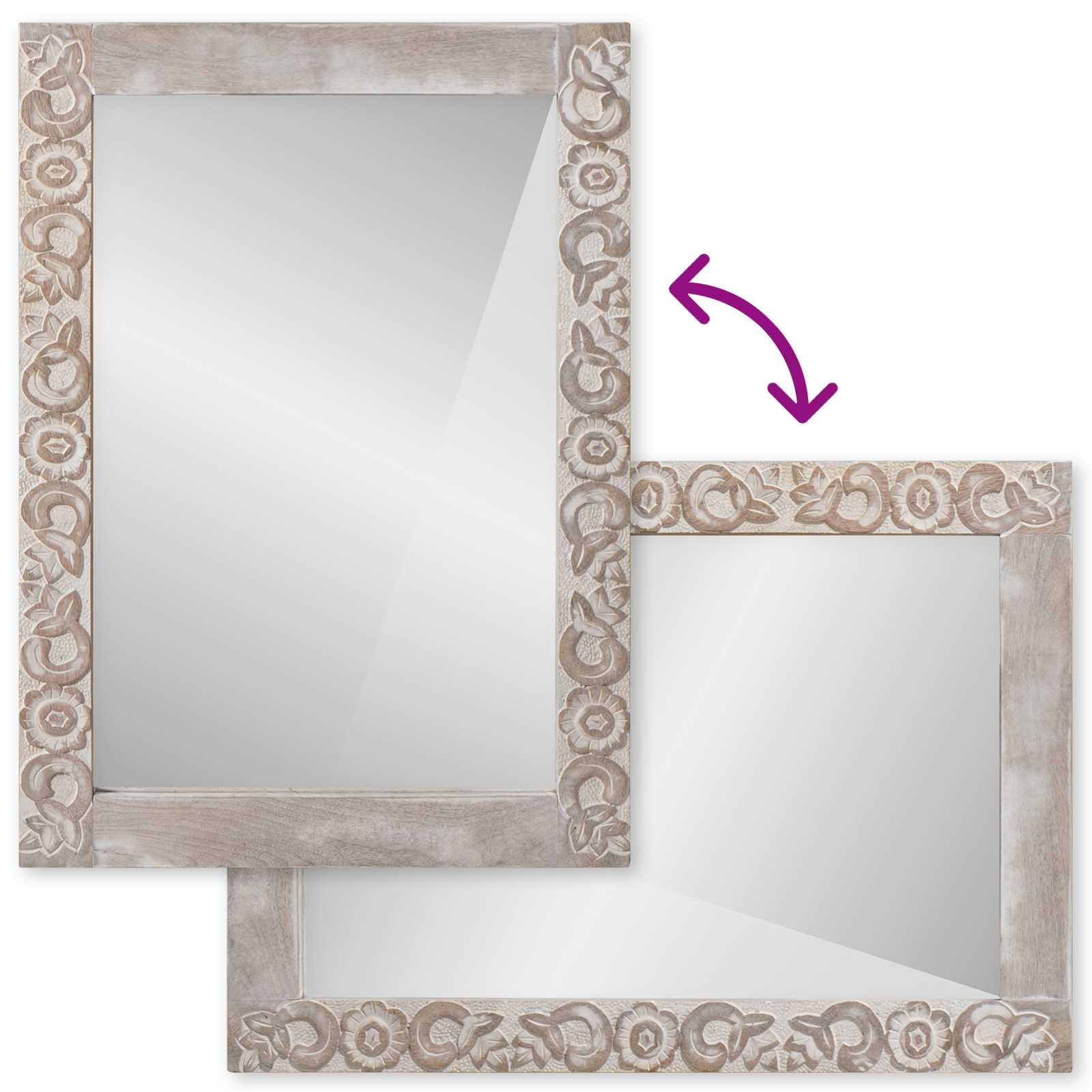 Set namještaja za kupaonicu 2 pcs Bijelo Čvrsto drvo manga