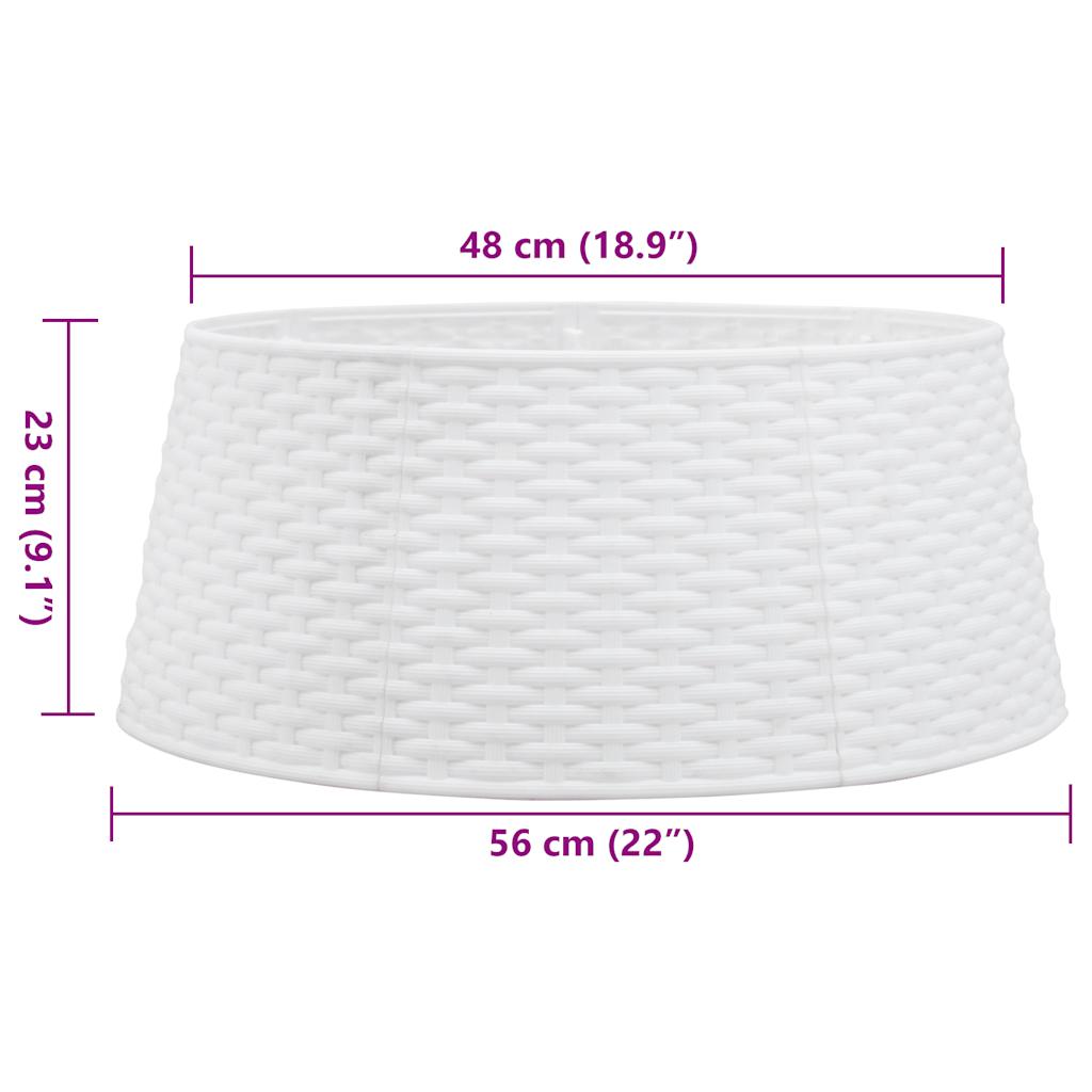 Suknja za božićno drvce bijela Ø56x23 cm plastika