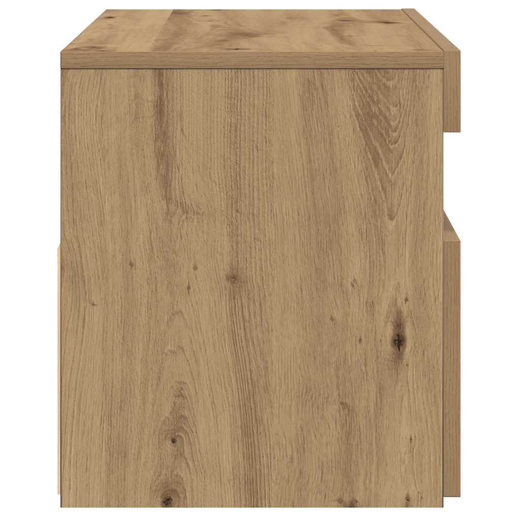 TV ormarić s LED svjetlima Artisan hrast 75x35x40 cm