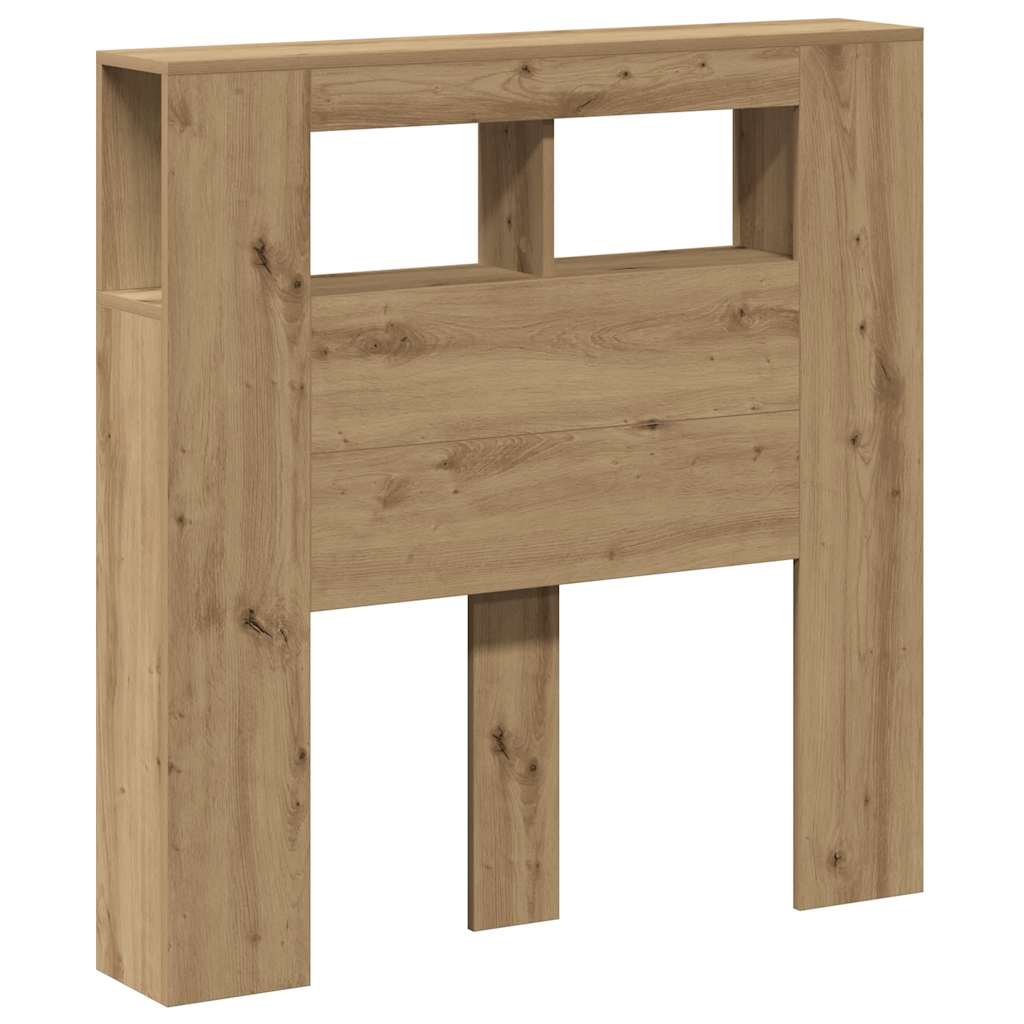 LED uzglavlje boja hrasta artisan 100x18,5x103,5 cm drveni