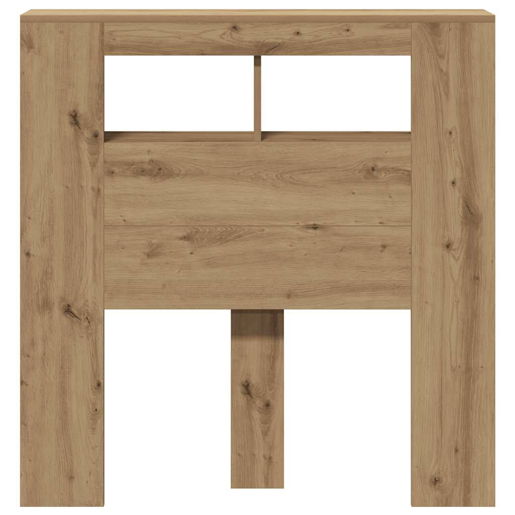 LED uzglavlje boja hrasta artisan 100x18,5x103,5 cm drveni
