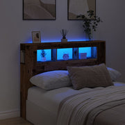 LED uzglavlje boja drva 140x18,5x103,5 cm konstruirano drvo