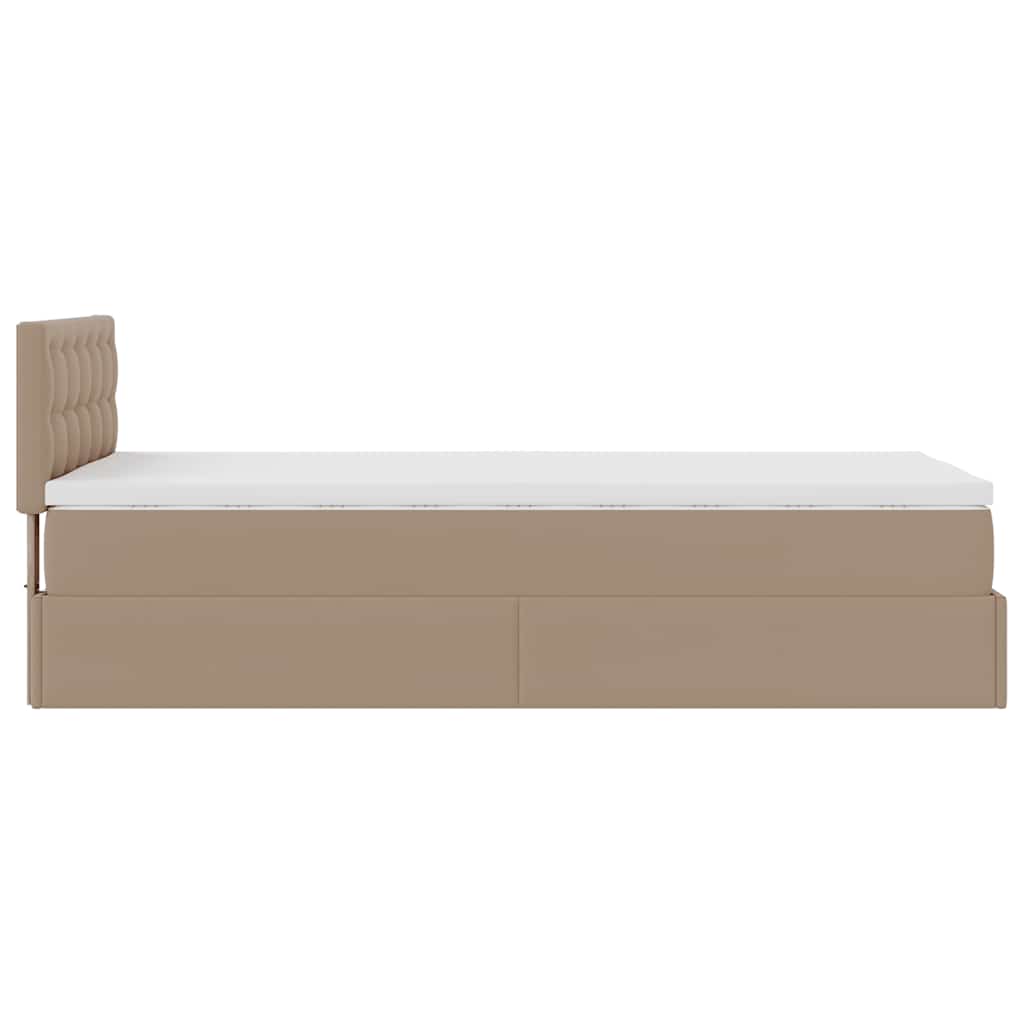 Otomanski krevet s madracem cappuccina 90x190cm umjetna koža
