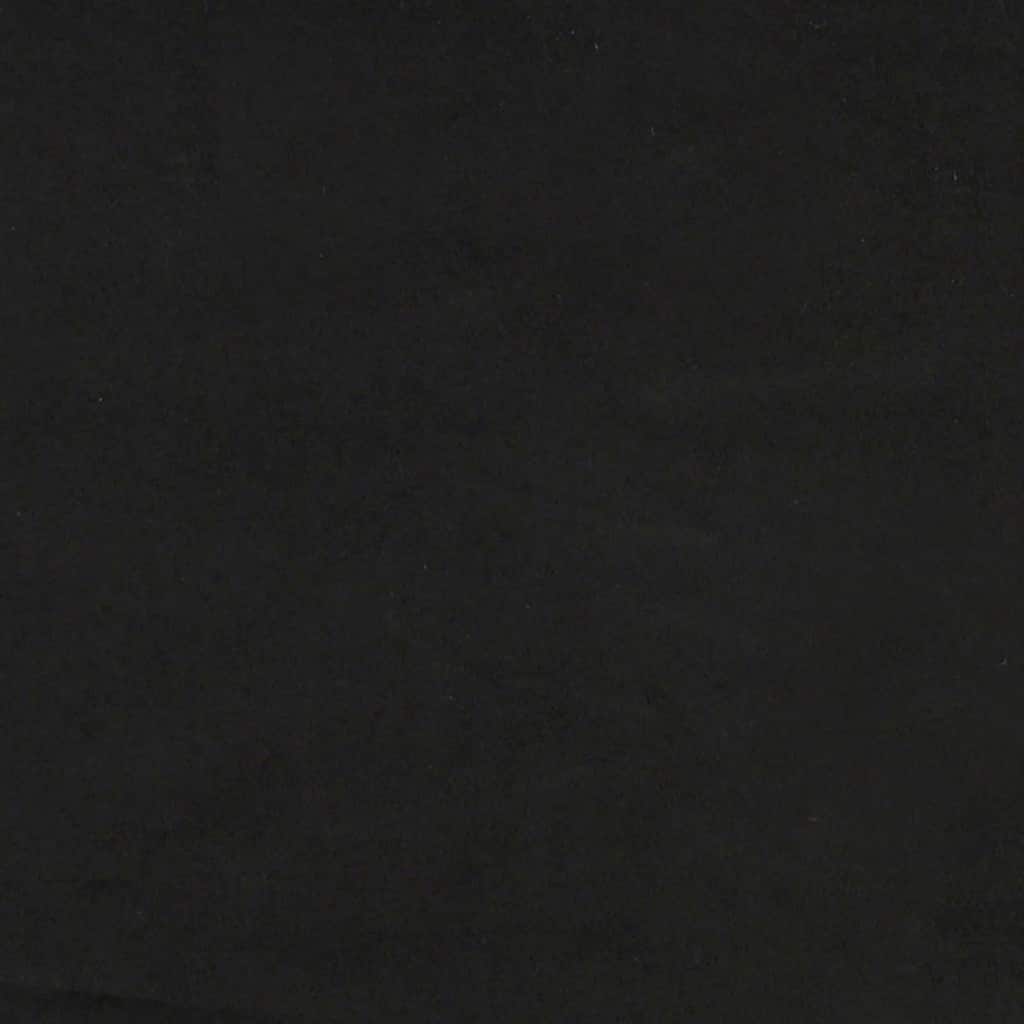Otomanski krevet s madracem crni 120x200 cm baršunasti