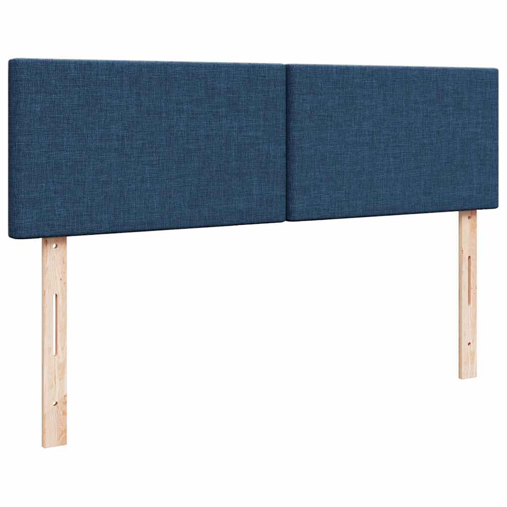 Ottoman krevet s madracima plavi 160x200 cm tkanina