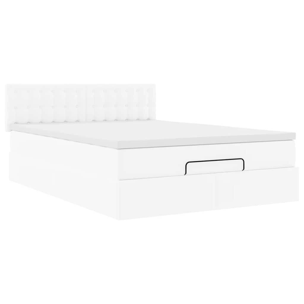 Otomanski krevet s madracima i LED 140x200cm umjetna koža