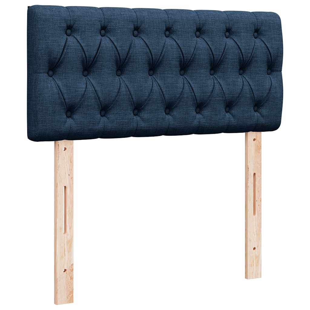 Ottoman krevet s madracima i LED diodama plavi 160x200 cm tkanina