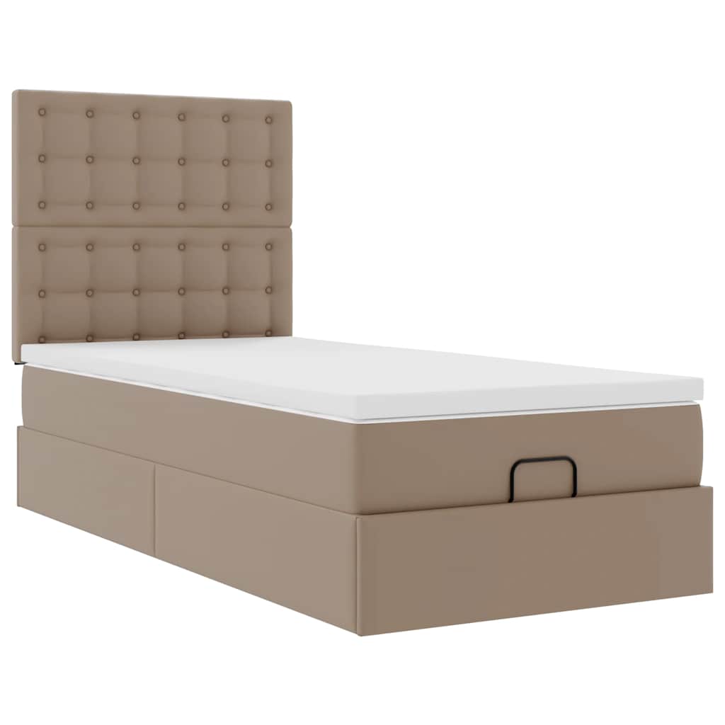 Otomanski krevet s madracem cappuccina 100x200cm umjetna koža