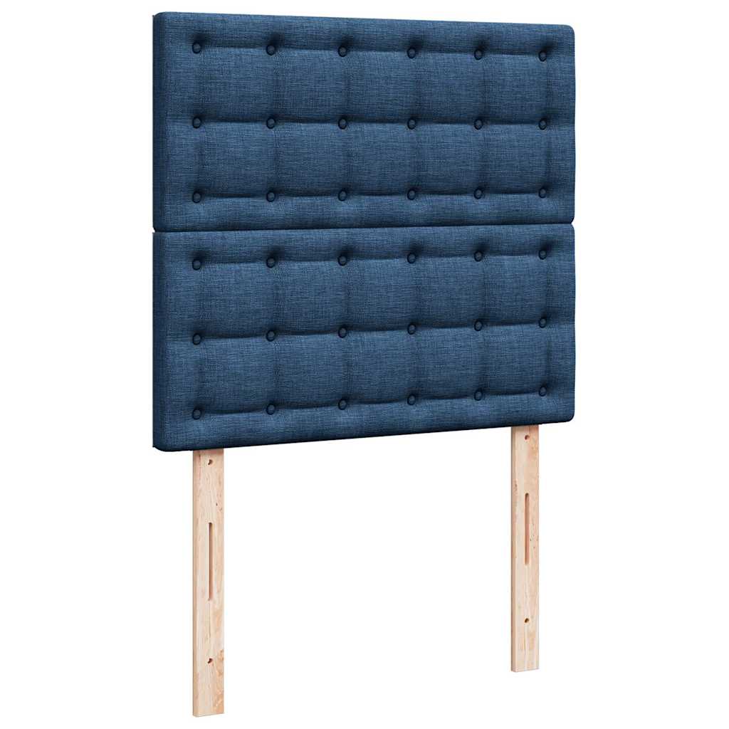 Ottoman krevet s madracem plavi 80x200 cm tkanina