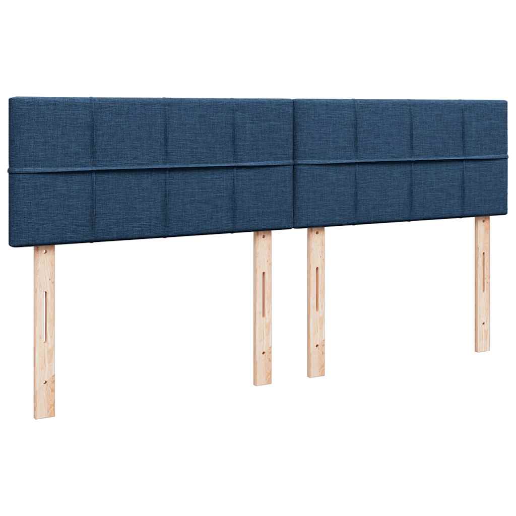 Ottoman krevet s madracima plavi 160x200 cm tkanina