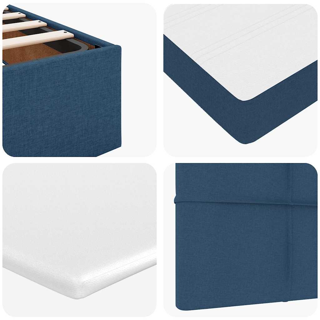 Ottoman krevet s madracima plavi 160x200 cm tkanina