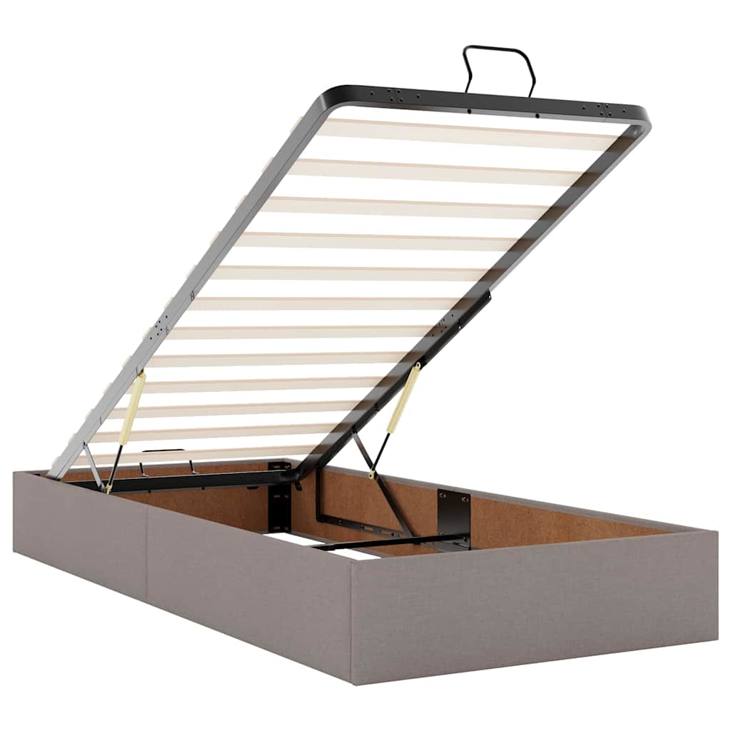 Ottoman krevet s madracima, taupe 160x200 cm, tkanina