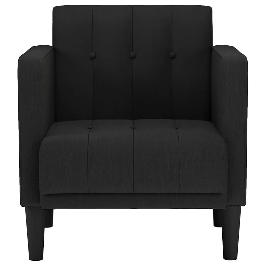 Sofa s naslonima za ruke Crna 53 cm Tkanina