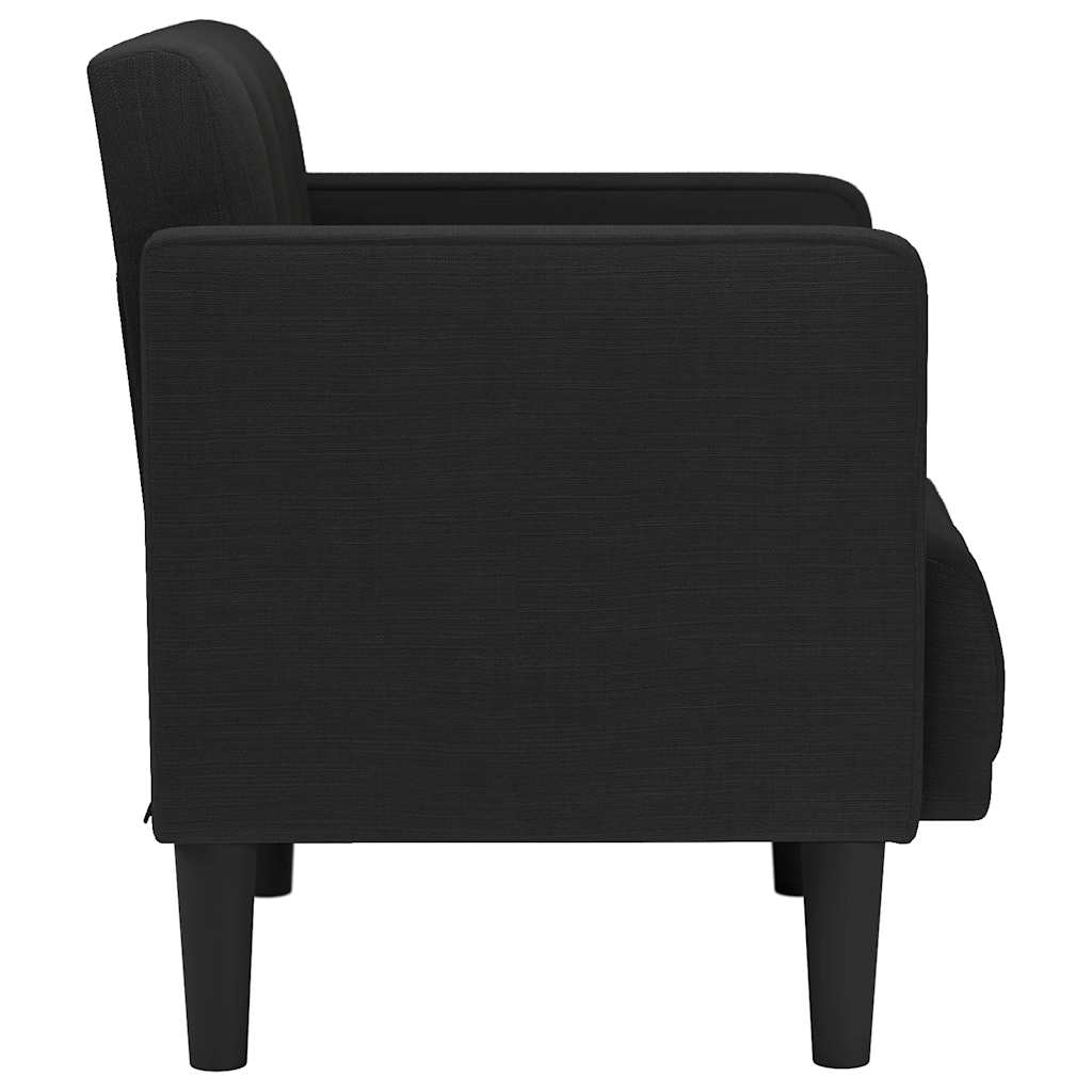 Sofa s naslonima za ruke Crna 53 cm Tkanina