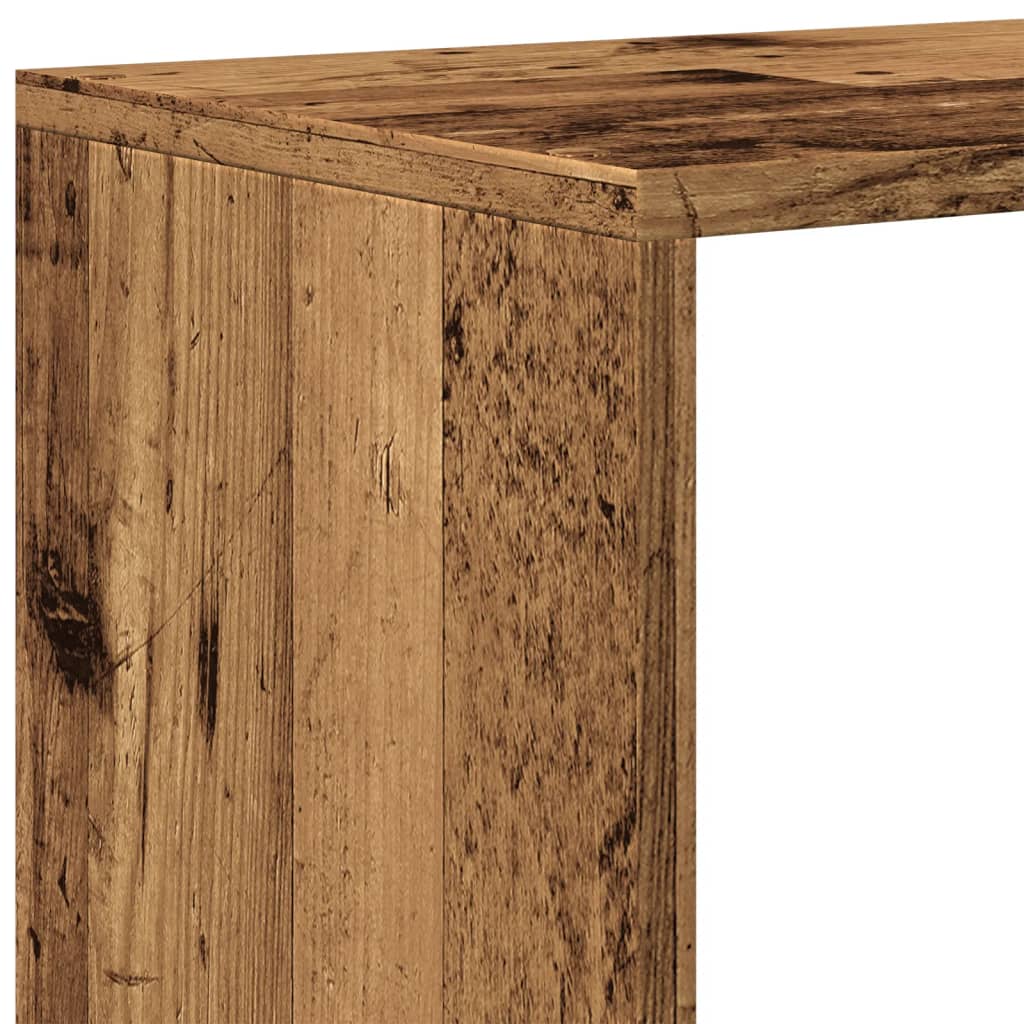 Sobna pregrada/regal za knjige 4 razina 131,5x29x131,5cm drveni